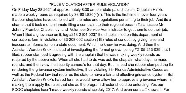 Rule Violation After Rule Violation
