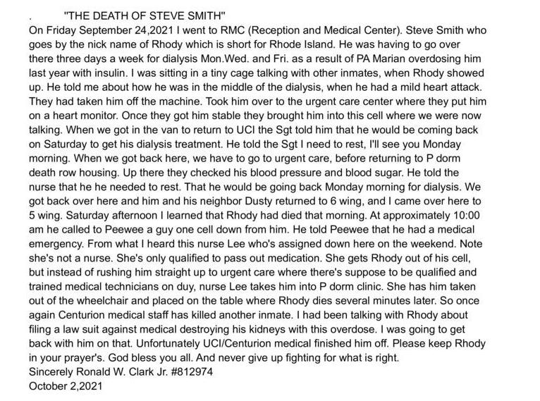 The Death of Steve Smith