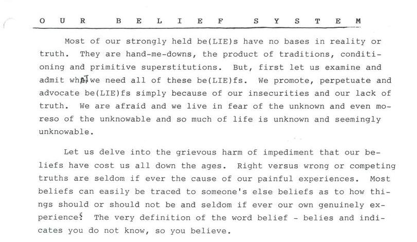 Our Belief Systems