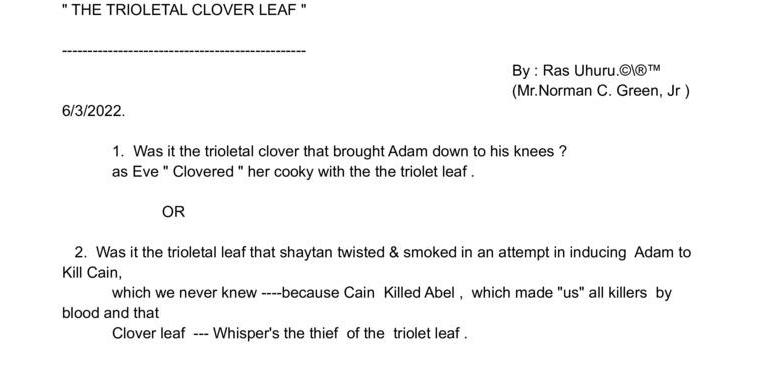 The Trioletal Clover Leaf
