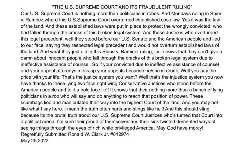 The US Supreme Court and its Fraudulent Ruling