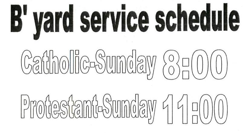 B' yard service schedule