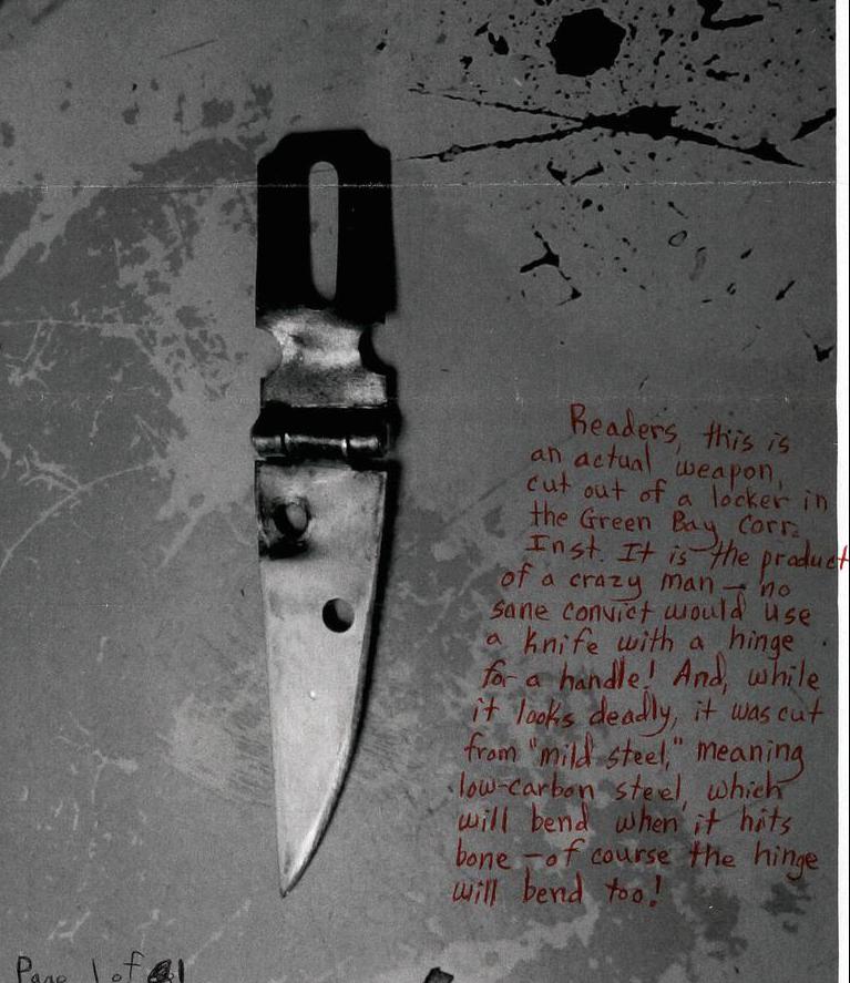 Photo of a Prison Shank