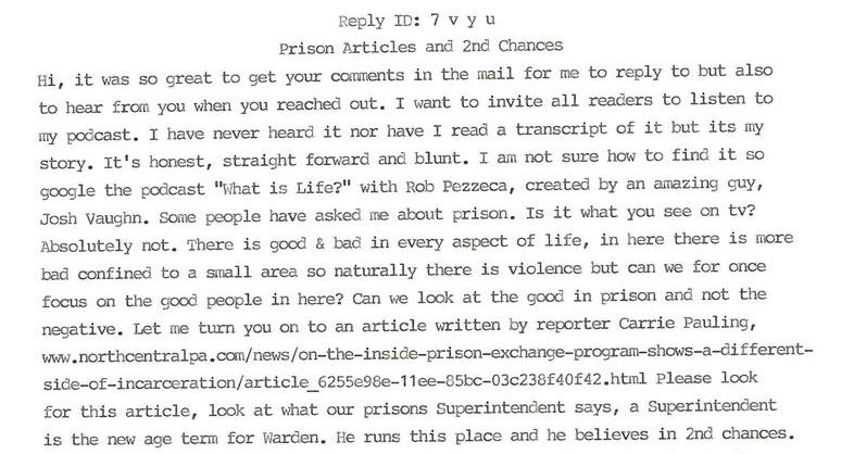 Prison Articles and 2nd Chances