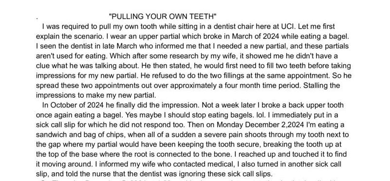 Pulling your own teeth