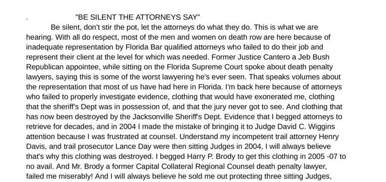 Be Silent the Attorneys Say