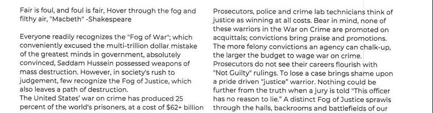 Fog Of Justice