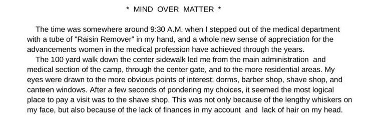 Mind Over Matter