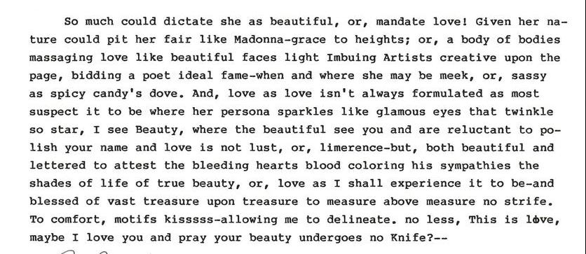 Love as Love, Beauty as She: Sonnet