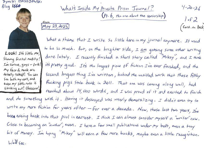 What's inside my private prison journal?