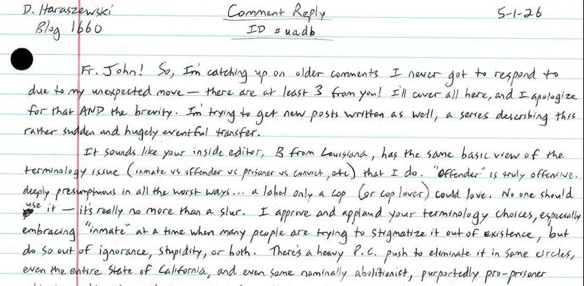 Comment response