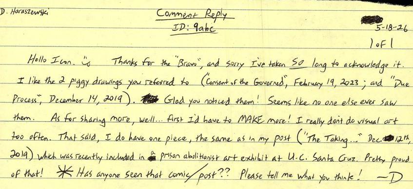 Comment response