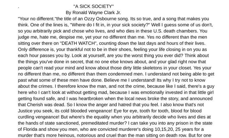A Sick Society