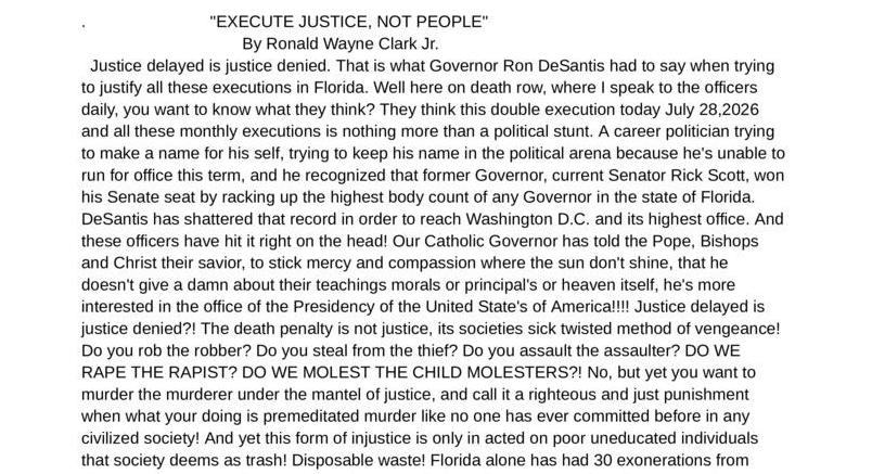 Execute Justice, Not People
